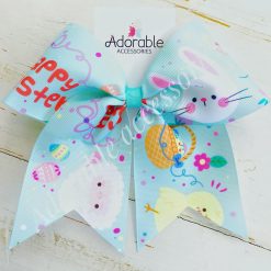 blue easter bunnies cheerbow Handmade ampampamp High Quality School Hair Accessories Available in Clips Hairties Headbands Bunwraps and More Wholesale ampampampamp Fundraising Prices available to schools pampampampampc and organisations
