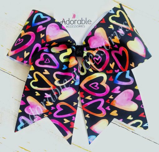 hearts cheerbow Handmade ampampamp High Quality School Hair Accessories Available in Clips Hairties Headbands Bunwraps and More Wholesale ampampampamp Fundraising Prices available to schools pampampampampc and organisations