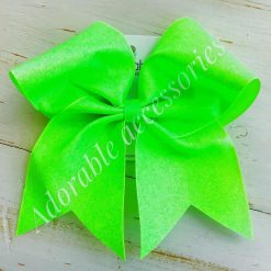 neon green glitter cheerbow Handmade ampampamp High Quality School Hair Accessories Available in Clips Hairties Headbands Bunwraps and More Wholesale ampampampamp Fundraising Prices available to schools pampampampampc and organisations