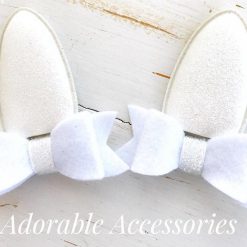 bunny ears set white Handmade ampampamp High Quality School Hair Accessories Available in Clips Hairties Headbands Bunwraps and More Wholesale ampampampamp Fundraising Prices available to schools pampampampampc and organisations