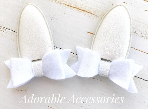bunny ears set white Handmade ampampamp High Quality School Hair Accessories Available in Clips Hairties Headbands Bunwraps and More Wholesale ampampampamp Fundraising Prices available to schools pampampampampc and organisations