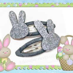 bunny head silver Handmade ampampamp High Quality School Hair Accessories Available in Clips Hairties Headbands Bunwraps and More Wholesale ampampampamp Fundraising Prices available to schools pampampampampc and organisations