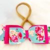blue floral quad Handmade ampampamp High Quality School Hair Accessories Available in Clips Hairties Headbands Bunwraps and More Wholesale ampampampamp Fundraising Prices available to schools pampampampampc and organisations