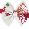 red floral Handmade ampampamp High Quality School Hair Accessories Available in Clips Hairties Headbands Bunwraps and More Wholesale ampampampamp Fundraising Prices available to schools pampampampampc and organisations