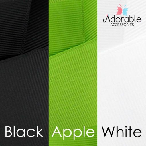 Black, Apple Green & White Hair Accessories