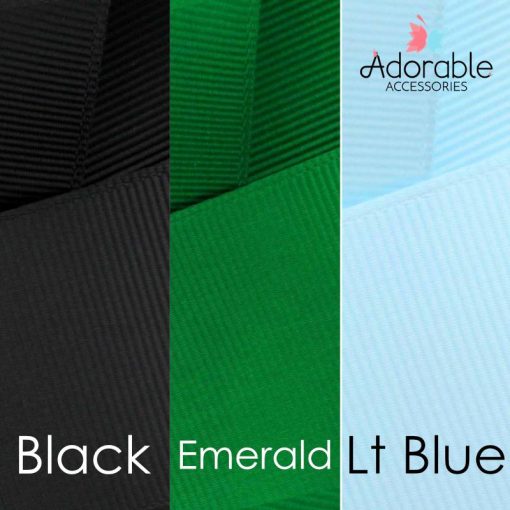 Emerald Green, Light Blue & Black Hair Accessories