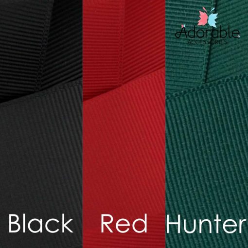 Black, Red & Hunter Green Hair Accessories