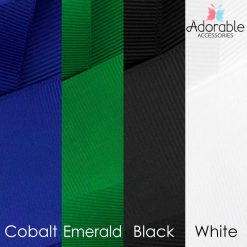 Emerald Green, Cobalt Blue, Black & White Hair Accessories