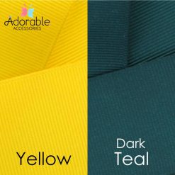 Dark Teal & Yellow Hair Accessories