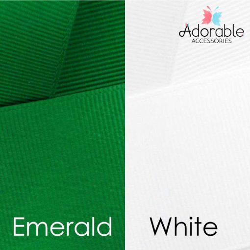 Emerald Green & White Hair Accessories