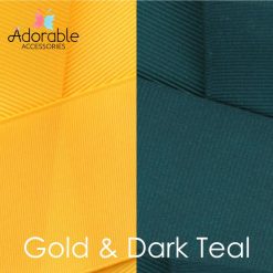 Gold & Dark Teal Hair Accessories