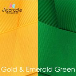 Emerald Green Gold Hair Accessories 1 Handmade ampampamp High Quality School Hair Accessories Available in Clips Hairties Headbands Bunwraps and More Wholesale ampampampamp Fundraising Prices available to schools pampampampampc and organisations