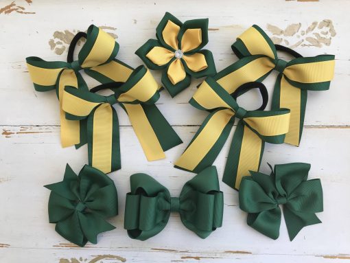 Gold & Forest Green Hair Accessories