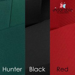 Hunter Green, Black & Red Hair Accessories
