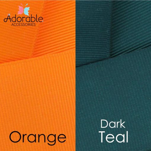 Orange & Dark Teal Hair Accessories