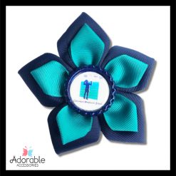 Flower Clip with Logo Handmade ampampamp High Quality School Hair Accessories Available in Clips Hairties Headbands Bunwraps and More Wholesale ampampampamp Fundraising Prices available to schools pampampampampc and organisations
