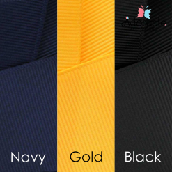 Navy Gold Black Handmade ampampamp High Quality School Hair Accessories Available in Clips Hairties Headbands Bunwraps and More Wholesale ampampampamp Fundraising Prices available to schools pampampampampc and organisations