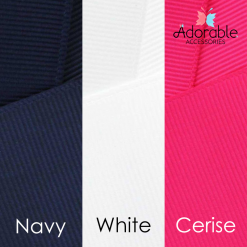 Navy White Cerise Handmade ampampamp High Quality School Hair Accessories Available in Clips Hairties Headbands Bunwraps and More Wholesale ampampampamp Fundraising Prices available to schools pampampampampc and organisations