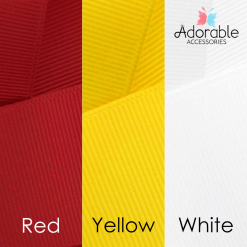 Red Yellow White Handmade ampampamp High Quality School Hair Accessories Available in Clips Hairties Headbands Bunwraps and More Wholesale ampampampamp Fundraising Prices available to schools pampampampampc and organisations