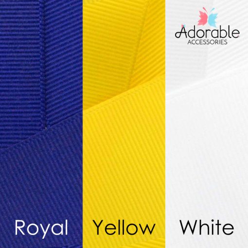 Royal Yellow White School Hair Accessories Handmade ampampamp High Quality School Hair Accessories Available in Clips Hairties Headbands Bunwraps and More Wholesale ampampampamp Fundraising Prices available to schools pampampampampc and organisations