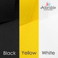 black yellow white Handmade ampampamp High Quality School Hair Accessories Available in Clips Hairties Headbands Bunwraps and More Wholesale ampampampamp Fundraising Prices available to schools pampampampampc and organisations